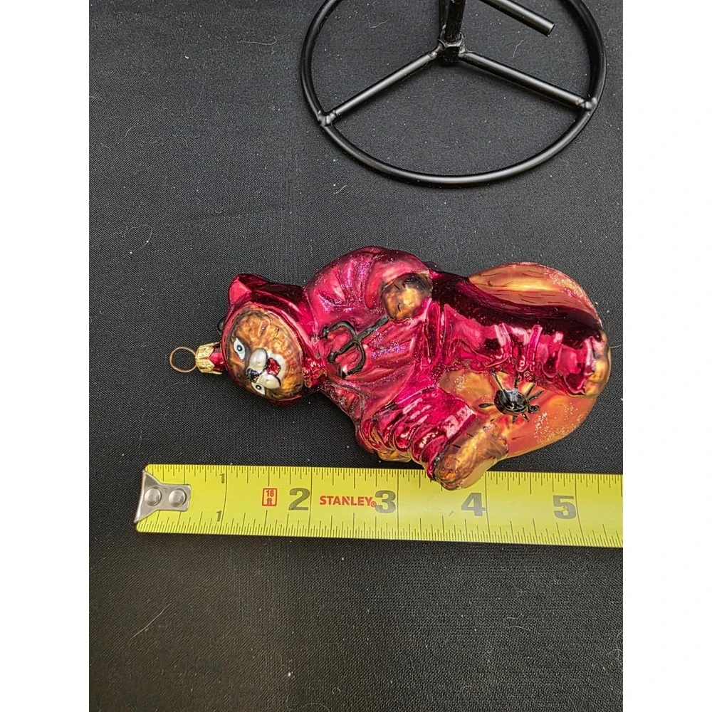 1999 Christopher Radko You Little Devil Bear Halloween GlassOrnament 5